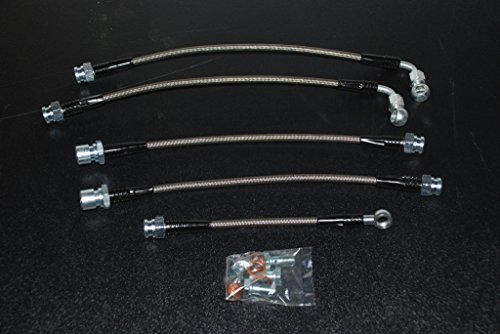 1993 thru 2002 Pontiac Trans Am Firebird w/Traction Control 6 Line Braided Brake Line Kit +ATE Fluid