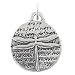 Small Round Dragonfly Pendant with Inspirational Inscriptions in Sterling Silver, #8226