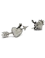 Colette Steckel "Azucar" 18k Gold Two Pieces Cupid Hearts Earrings