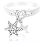 10k White Gold Diamond Dangle Ring (1/10 cttw, I-J Color, I2-I3 Clarity)