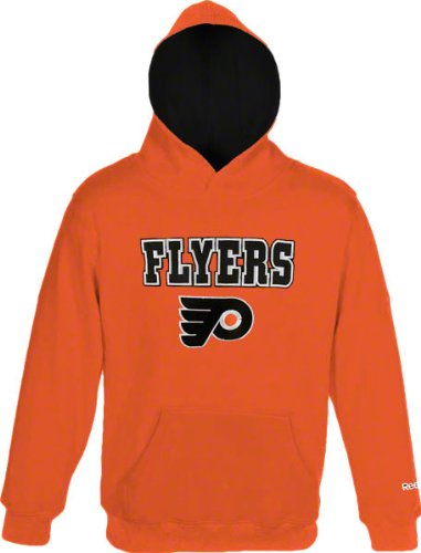 NHL Youth Philadelphia Flyers Sportsman Pullover Fleece Hoodie - R58C4Poo (Varsity Orange, Medium)