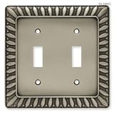 Brainerd 64450 Double Switch Satin Pewter Wall Plate