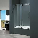 IMAGE OF Vigo VG6041STCL6066-Clear 60-inch Frameless Tub door 3/8
