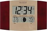 La Crosse Technology WS-8117U-IT-C Digital Wall Clock with Remote Temperature and Moon Phase
