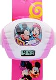 TimerMall OEM - Montre Enfants - Quartz - Caoutchouc - Disneyickey etinny Cartoon souris rose de projection