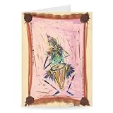 The Happy Drummer, 2004 (w/c & ink on paper).. - Greeting Card (Pack of 2) - 7x5 inch - Art247 - Standard Size - Pack Of 2