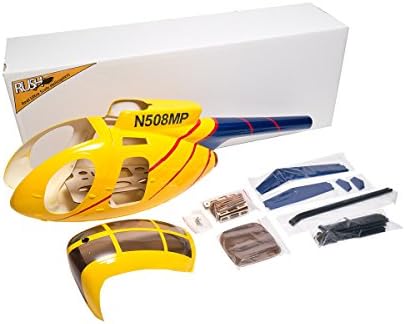 Rusheli FRP Hughe 500E 450EP Body, Yellow/Blue/Red