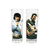 Elvis Presley Shot Shooter Glasses Barware