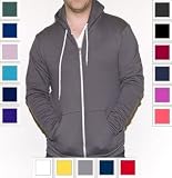 American Made Apparel F497 Flex Fleece Zip Hoody - Dark Heather Grey F497 XL