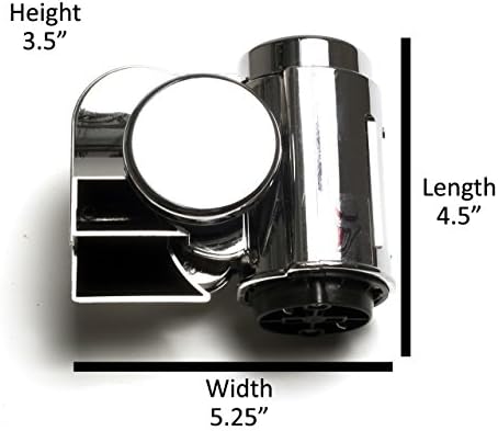Screaming Banshee Air Horn ~ Dual Volume ~ 130 decibel Twin Horn for Motorcycles Cars Scooters ATVs SUVs ~ Also Pulses Headlight High Beam