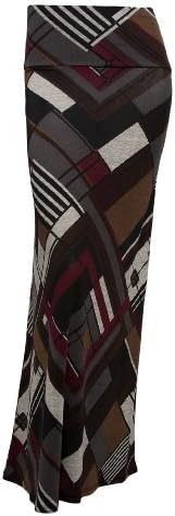 Gravity Threads Women's Fashion Pattern Span Maxi Skirt