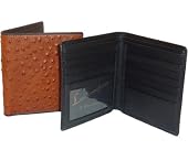 Ostrich Leather ID Wallet