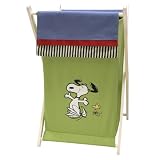 Lambs & Ivy Vintage Snoopy Hamper - Blue/Green