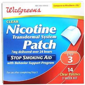New Walgreens Nicotine Trtansdermal System Patch 7mg 14 patches