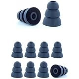 Black, Large - Earphones Plus Brand, Triple Flange Replacement Ear Tips, Earbuds for In-Ear Earphones. (See Fit Information in Details Below)