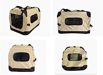 The pet dog backpack folding bag handbag travelling and detachable washable pet bag (LIGHT BEIGE, 20 INCH)