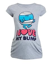 Maternity Short Sleeve Grey Marl Mr Bump T-shirt