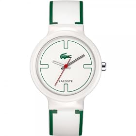 Lacoste - 2010528 - Montre Mixte - Quartz Analogique - Bracelet en Silicone Vert et Blanc