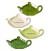 Grasslands Road So Lucky Celtic Ceramic Teapot Shape Humorous Message Teabag Holders, Set of 12