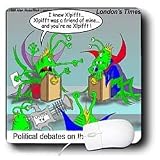Londons Times Funny Society Cartoons - Alien Political Debates - Mouse Pads