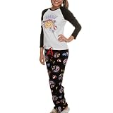 NBA Oklahoma City Thunder Ladies White-Black Little Miss NBA 2-Piece Pajama Set (Large)