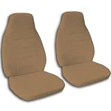 2 Brown seat covers for 2009 Toyota Tacoma. Fit nice and snug. Protect your seats by DESIGNCOVERS