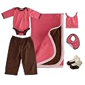 6 - Piece Cranberry and Chocolate Baby Gift Bundle