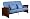 Serta Pinehurst Manchester Full Futon Set with Pillows, Espresso/Denim