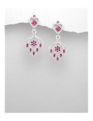 CZ Earrings In 92.5 Sterling Silver