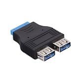 HDE® 2-Port USB 3.0 A Female to 20 PIN Adapter