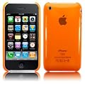 Ultra Slim Orange Hybrid Crystal XYLO-GEL: Flexible Back Cover Skin Case for the iPhone 3G & 3GS Mobile Phone.