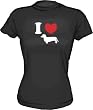 I Heart (LOVE) Weiner Dachshund Dog Logo Women's Tee Shirt in 6 Colors Small thru XXL