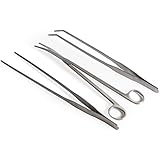 Co-link 3 in 1 Long Stainless Steel Aquarium Tank Aquatic Plant Tongs Scissors Tools for Fish Tank Plants