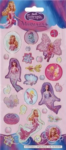 Childrens Toyshop  Toys : Barbie Fairytopia Mermaidia Glittery Stickers