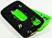 BasTexWireless Bastex 2in1 High Impact Hard Hybrid Kickstand Case with Silicone Armor Skin for Pantech Flex P8010 - Black & Neon Green