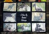 I Love My Standard Schnauzer Personalized Photo Tote Bag Navy Blue
