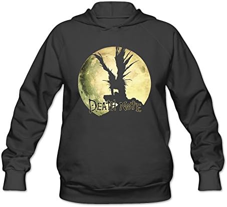 Shaningway Women's Death Note Logo Shinigami Ryuk Hoody Black