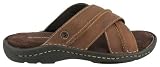 Rockport Mens Slides Sandals K55720 Elbery Toast Leather