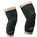 Knee Sleeves (1 Pair) Compression - Men & Women Basketball Sleeve Brace Support - Best to Immobilize, Strap & Wrap Knee for Running, Crossfit, Football, Sports - Protects Patella