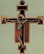 Cimabue (Crucifixion, Tondo: Christ blessing, cross arms: Mary and John) Art Poster Print - 13x19
