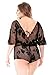 Fantasy Lingerie Women's Plus-Size Stretch Lace Romper with Adjustable Waist