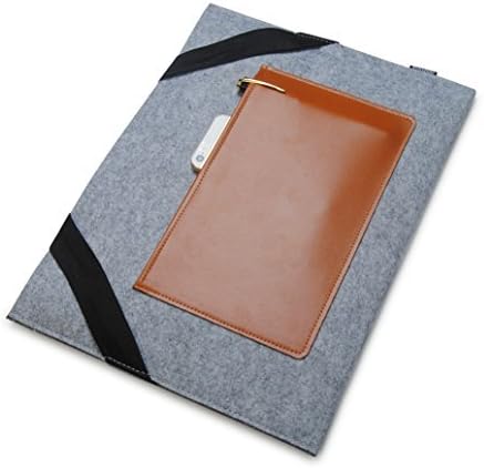 Vestone 15 inch Mac Pro case Felt 15 inch Case Laptop Sleeve For Macbook Pro 15 inch Macbook Pro Case With Leather Front Pocket(Light Grey)