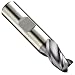 Niagara Cutter A337 High Speed Steel (HSS) Square Nose End Mills, Inch, Weldon Shank, TiAlN Finish, Finishing Cut, 37 Degree Helix, For Use With Aluminum