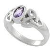 Sterling Silver Celtic Knot Amethyst Fashion Ring