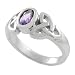 Sterling Silver Celtic Knot Amethyst Fashion Ring