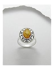 Baltic Amber Ring In 92.5 Sterling Silver