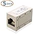Cable Matters (5 Pack) RJ45 Shielded Metal Cat6 In-Line Couplers in Silver