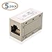 [UL Listed] Cable Matters 5-Pack 10Gbps Shielded Cat 6A Ethernet Coupler, Female to Female, Ethernet Extender Adapter, Cat6 Coupler, Compatible with Cat6, Cat5e
