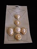 Faux Pearl and Goldtone Button Covers
