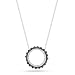 10k White Gold Black and White Diamond Circle title=